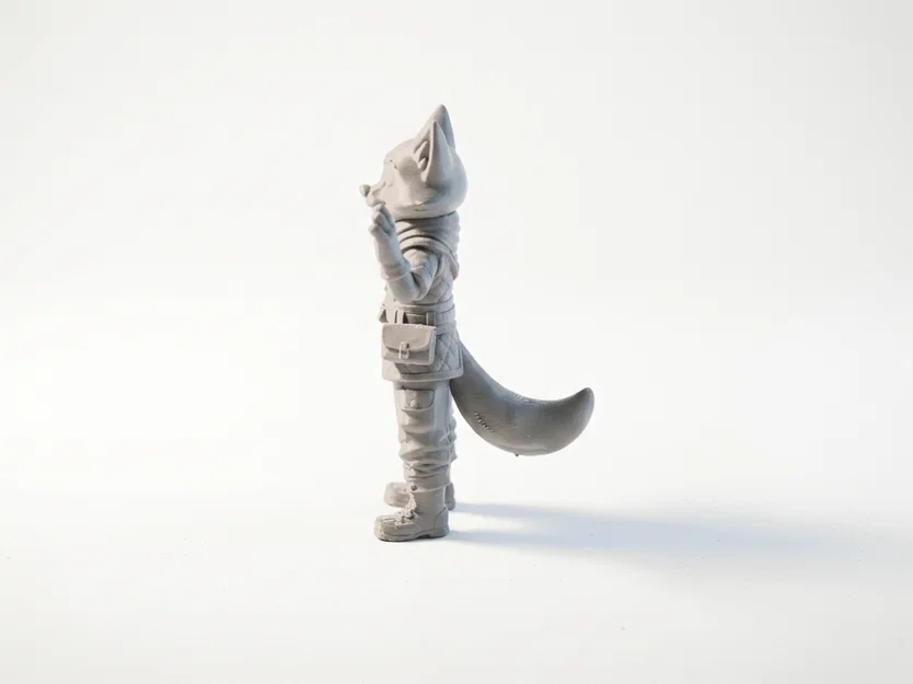 Mô hình chú cáo giơ tay đáng yêu (Fox with Hands Up) - File in 3D - Image 4
