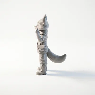 Mô hình chú cáo giơ tay đáng yêu (Fox with Hands Up) - File in 3D