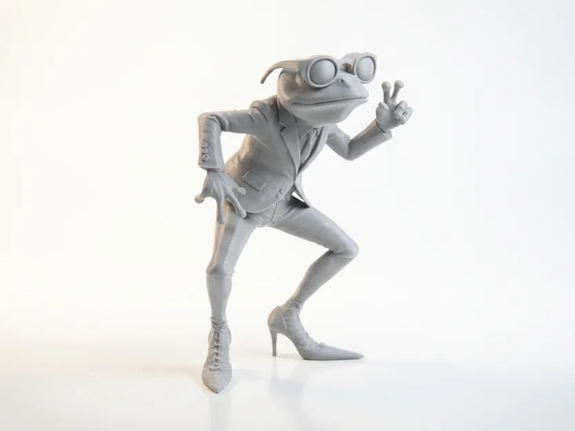 Mô hình 3D chú ếch diện vest lịch lãm (Frog In Suit Figurine) - Image 2