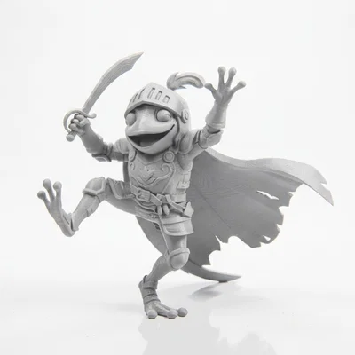 Mô hình 3D Chiến Binh Ếch - Frog Warrior Figurine Fantasy Animal