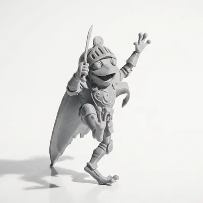 Mô hình 3D Chiến Binh Ếch - Frog Warrior Figurine Fantasy Animal