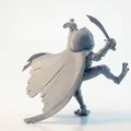 Mô hình 3D Chiến Binh Ếch - Frog Warrior Figurine Fantasy Animal - Thumbnail 3