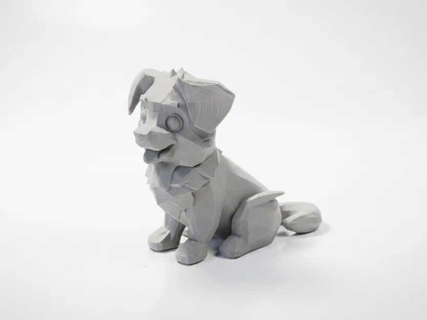 Tượng Chó Hình Học Phong Cách Hiện Đại - File 3D Printable - Image 1