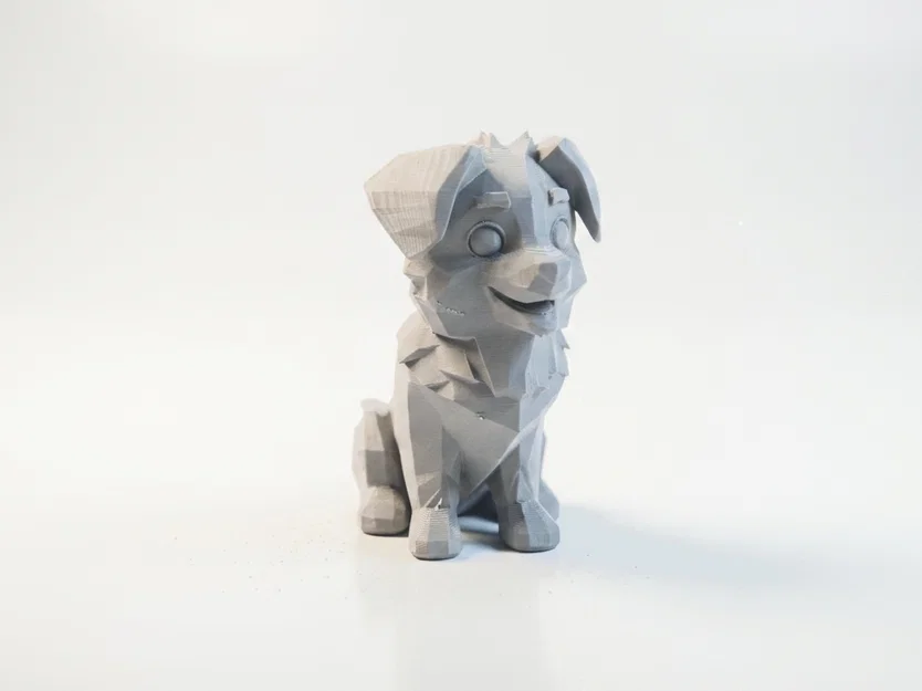 Tượng Chó Hình Học Phong Cách Hiện Đại - File 3D Printable - Image 2