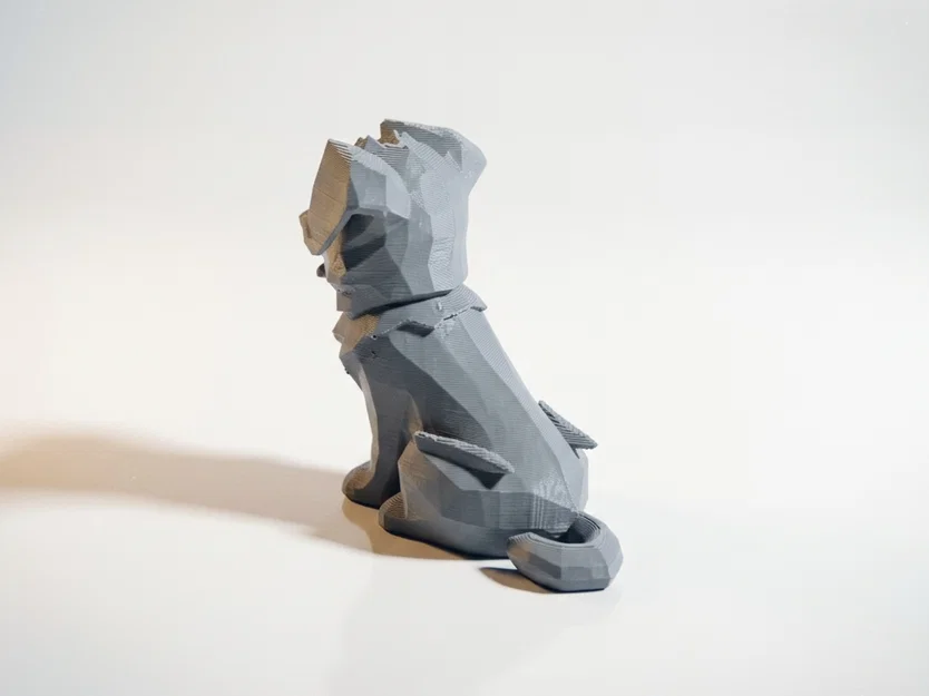 Tượng Chó Hình Học Phong Cách Hiện Đại - File 3D Printable - Image 4