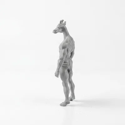 Mô hình 3D chiến binh hươu cao cổ nhân hình phong cách kỳ ảo