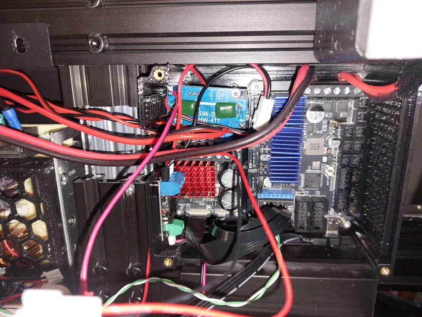 Khay chứa linh kiện Ender 3 V2 cho Mellow Fly D5, TMC5160 pro, Buck converter và quạt 80mm - Image 1