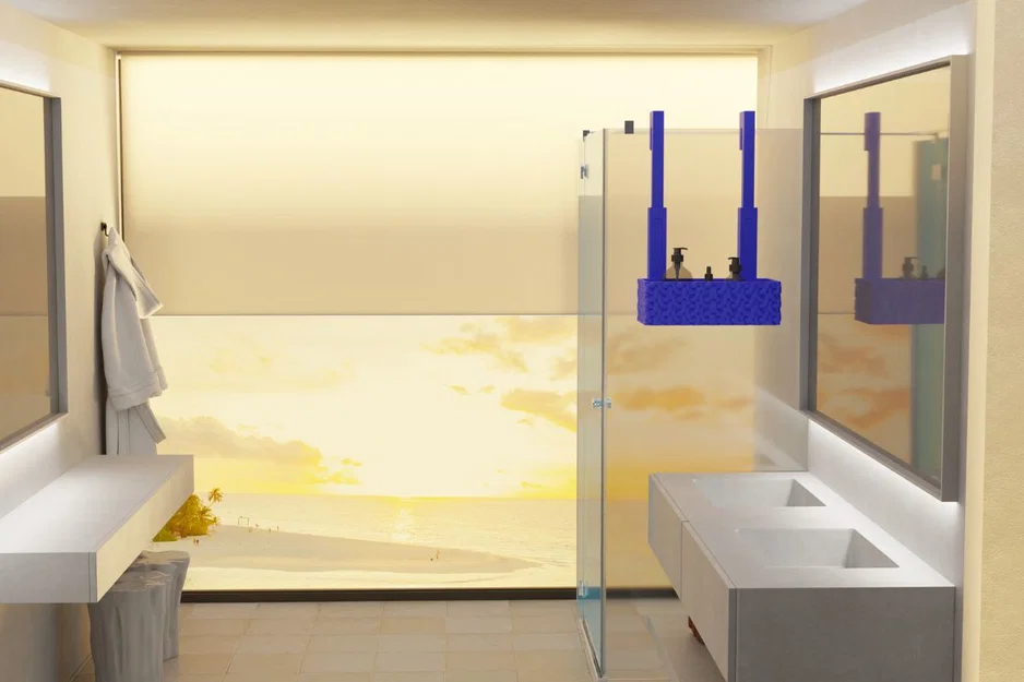 Shower Door Caddy – Kệ Treo Vách Kính Phòng Tắm Tiện Dụng - Image 1