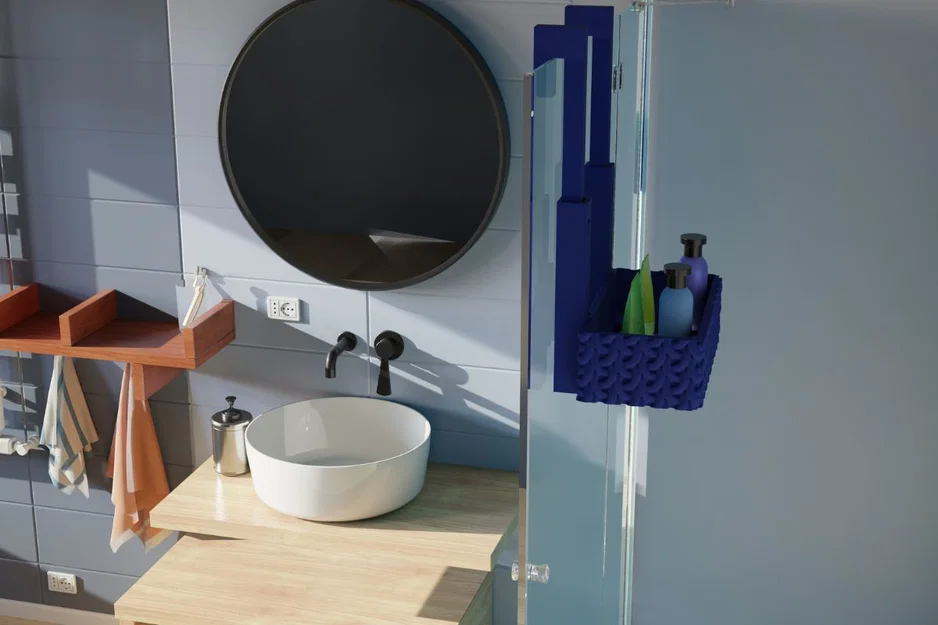 Shower Door Caddy – Kệ Treo Vách Kính Phòng Tắm Tiện Dụng - Image 2