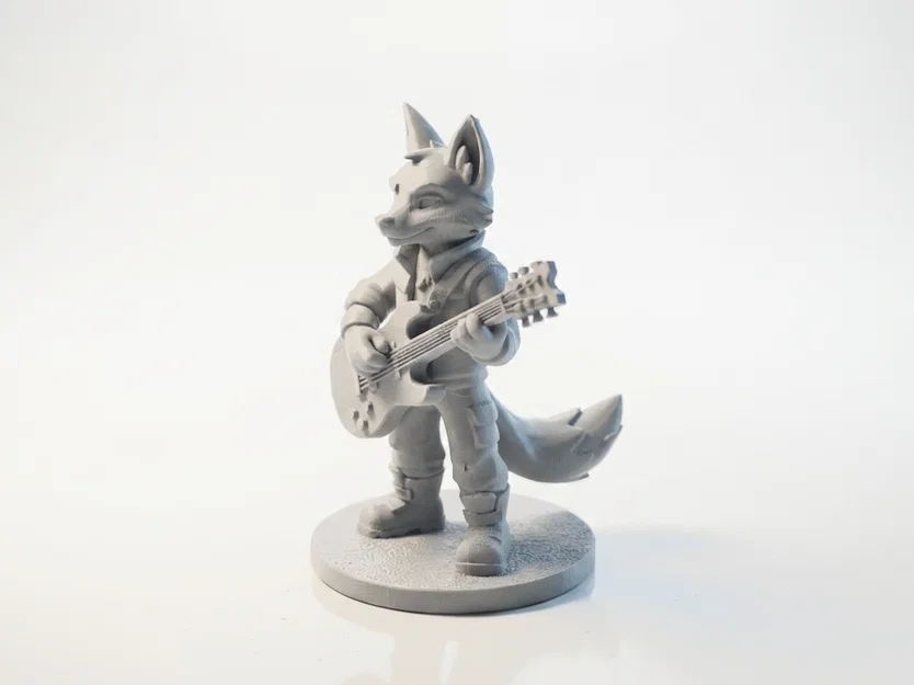 Mô hình cáo chơi đàn Guitar in 3D - Image 1