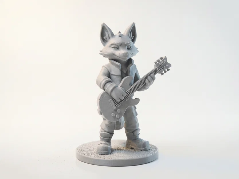 Mô hình cáo chơi đàn Guitar in 3D - Image 2