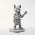 Mô hình cáo chơi đàn Guitar in 3D - Thumbnail 2