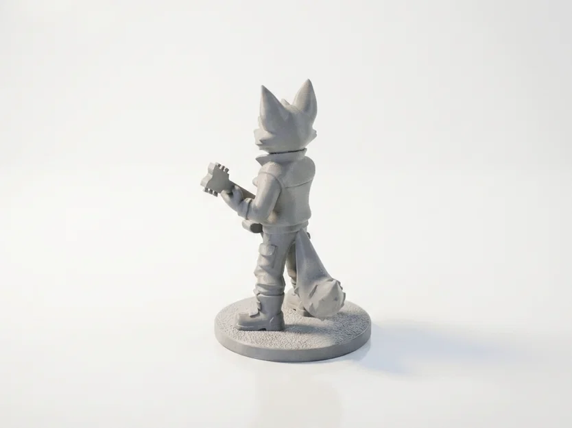 Mô hình cáo chơi đàn Guitar in 3D - Image 4