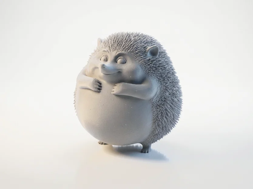 Mô hình chú nhím vui vẻ 3D (Happy Hedgehog Figurine) - Image 1