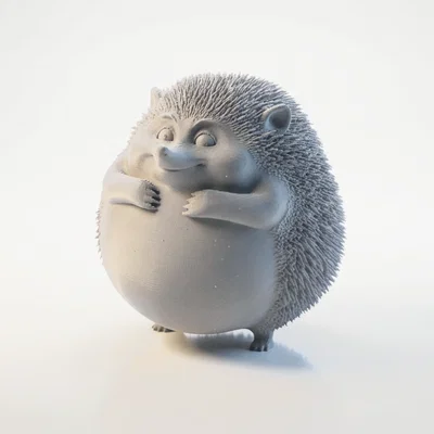 Mô hình chú nhím vui vẻ 3D (Happy Hedgehog Figurine)