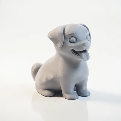 Mô hình chú cún hạnh phúc - File STL in 3D đáng yêu
