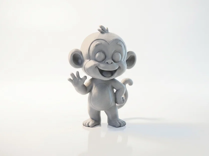 Mô hình Khỉ Con Hạnh Phúc Dễ Thương In 3D - Image 2