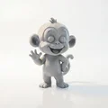Mô hình Khỉ Con Hạnh Phúc Dễ Thương In 3D - Thumbnail 2