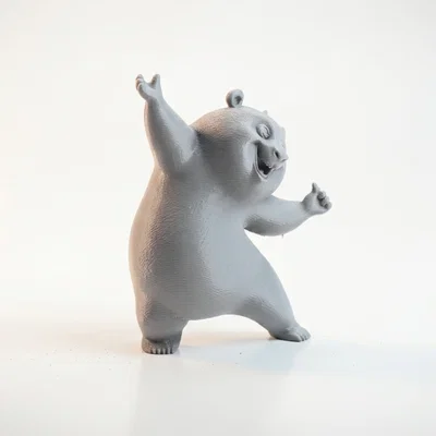 Mô hình gấu trúc hạnh phúc đáng yêu - File in 3D sưu tầm