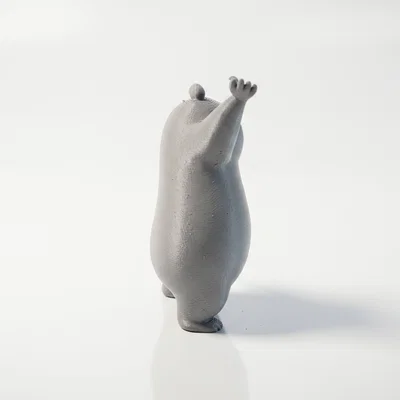 Mô hình gấu trúc hạnh phúc đáng yêu - File in 3D sưu tầm