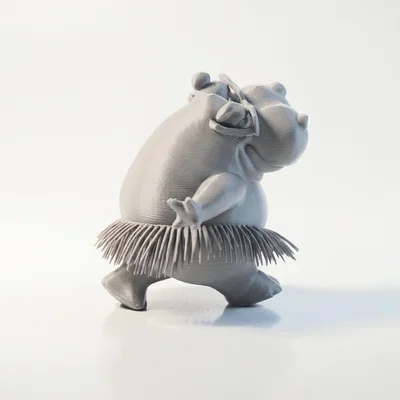 Mô hình Hà mã phong cách Hawaii (Hawaai Hippo) in 3D