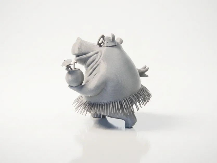 Mô hình Hà mã phong cách Hawaii (Hawaai Hippo) in 3D - Image 4