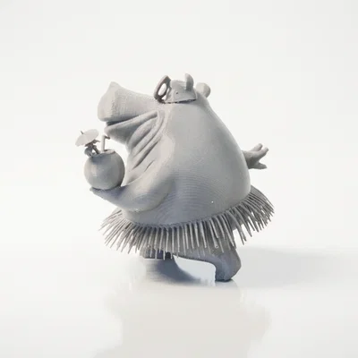 Mô hình Hà mã phong cách Hawaii (Hawaai Hippo) in 3D