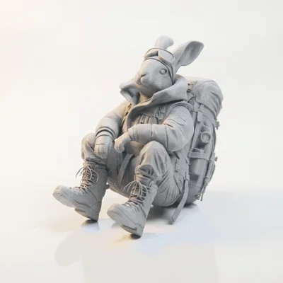 Mô hình thỏ phi hành gia leo núi in 3D