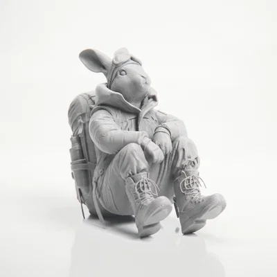 Mô hình thỏ phi hành gia leo núi in 3D