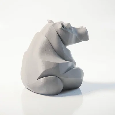 Mô hình tượng Hà mã 3D in được