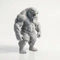 Mô hình 3D Hippo Man Monster - Tượng quái vật hà mã người cực ngầu - Thumbnail 2
