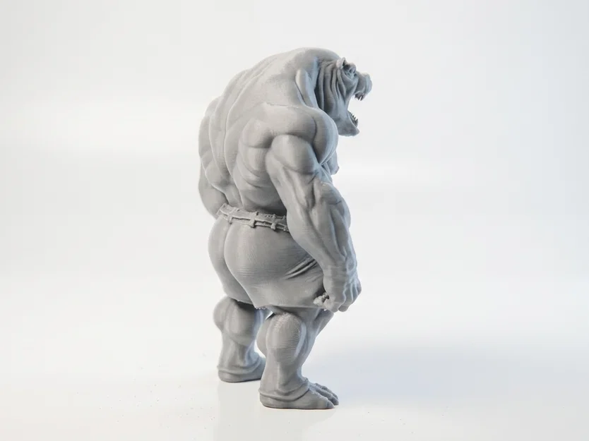 Mô hình 3D Hippo Man Monster - Tượng quái vật hà mã người cực ngầu - Image 3