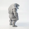 Mô hình 3D Hippo Man Monster - Tượng quái vật hà mã người cực ngầu - Thumbnail 3
