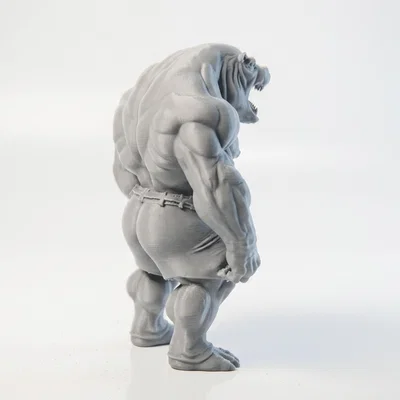 Mô hình 3D Hippo Man Monster - Tượng quái vật hà mã người cực ngầu