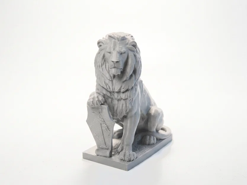 Mô hình 3D tượng sư tử sắt - Tượng động vật trang trí in 3D - Image 1