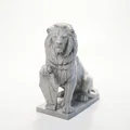 Mô hình 3D tượng sư tử sắt - Tượng động vật trang trí in 3D - Thumbnail 1