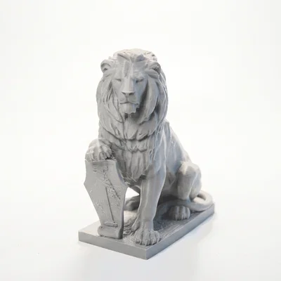 Mô hình 3D tượng sư tử sắt - Tượng động vật trang trí in 3D