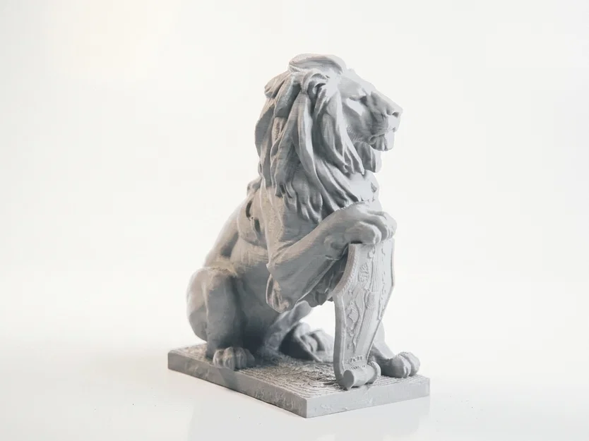 Mô hình 3D tượng sư tử sắt - Tượng động vật trang trí in 3D - Image 2