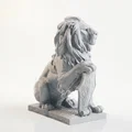 Mô hình 3D tượng sư tử sắt - Tượng động vật trang trí in 3D - Thumbnail 2
