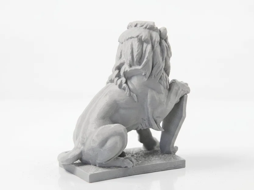 Mô hình 3D tượng sư tử sắt - Tượng động vật trang trí in 3D - Image 3