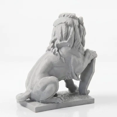 Mô hình 3D tượng sư tử sắt - Tượng động vật trang trí in 3D
