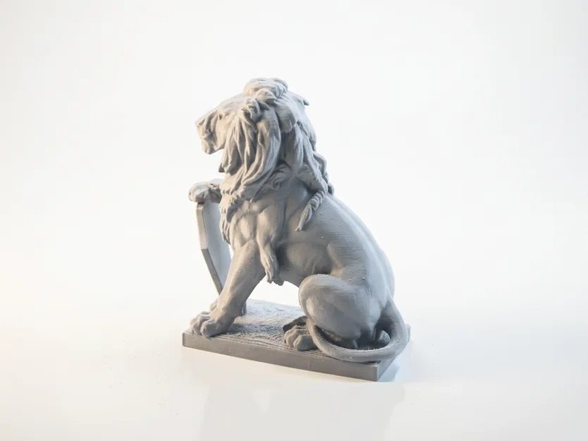 Mô hình 3D tượng sư tử sắt - Tượng động vật trang trí in 3D - Image 4