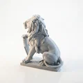 Mô hình 3D tượng sư tử sắt - Tượng động vật trang trí in 3D - Thumbnail 4