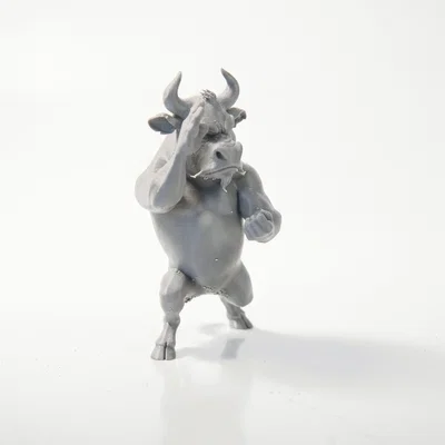 Mô hình tượng bò Kung Fu võ thuật in 3D