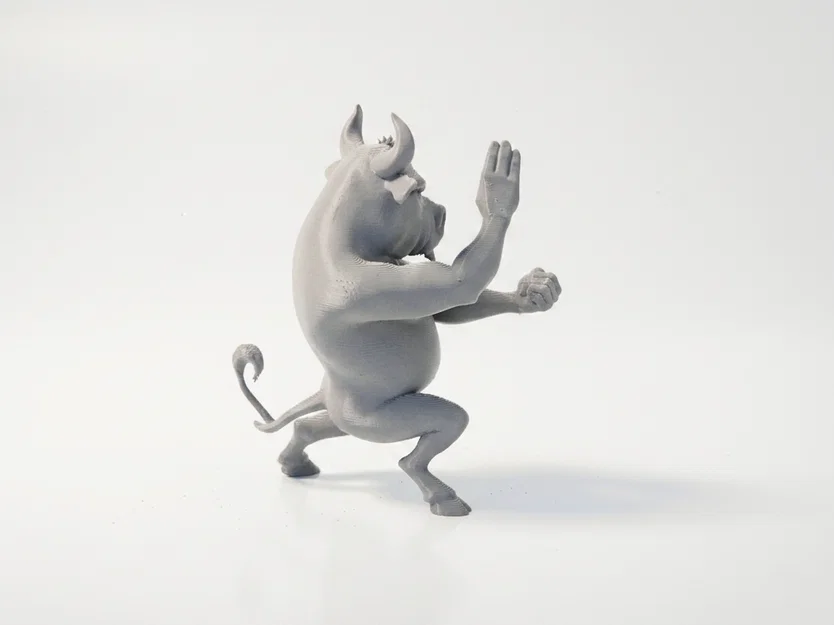 Mô hình tượng bò Kung Fu võ thuật in 3D - Image 3
