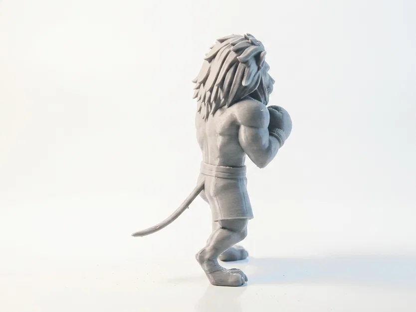 Mô hình 3D Sư tử võ sĩ quyền anh - Lion Boxer Figurine - Image 3
