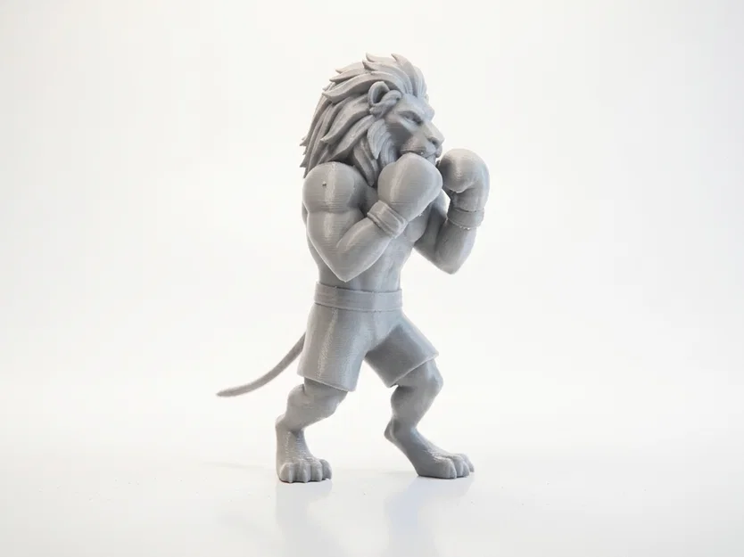 Mô hình 3D Sư tử võ sĩ quyền anh - Lion Boxer Figurine - Image 4