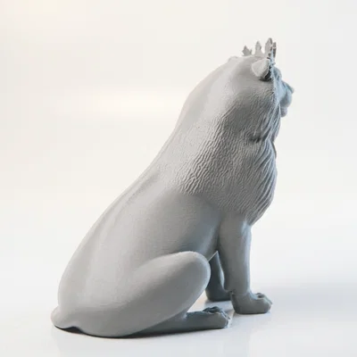 Tượng Sư Tử Đội Vương Miện Oai Vệ - Mô Hình In 3D