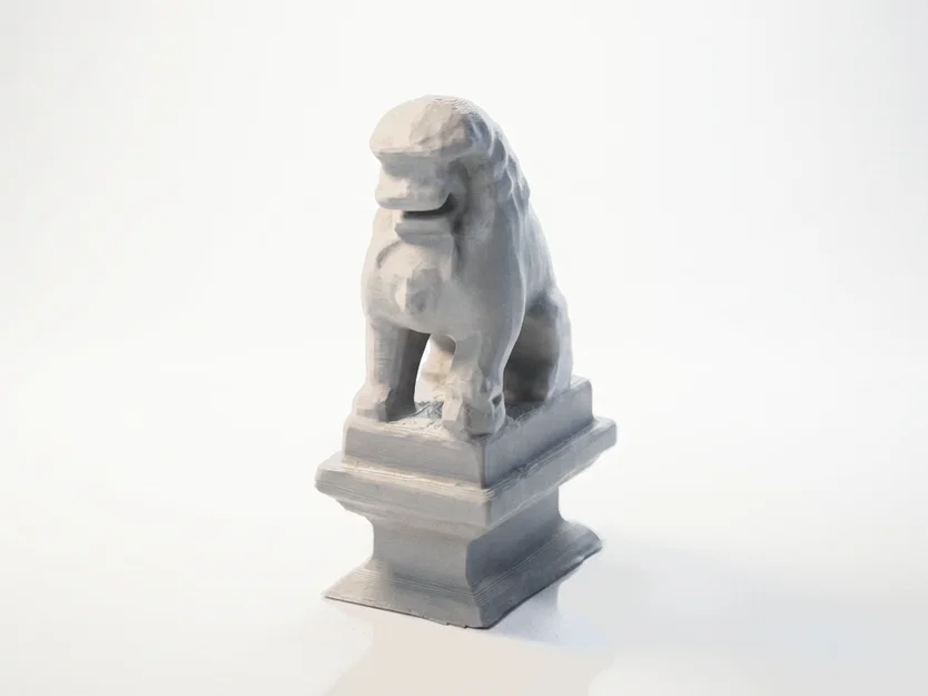 Mô hình tượng Sư tử đá hộ mệnh - File 3D in ấn chi tiết - Image 1