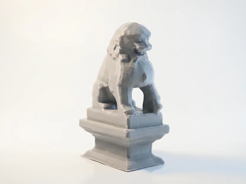 Mô hình tượng Sư tử đá hộ mệnh - File 3D in ấn chi tiết - Image 2